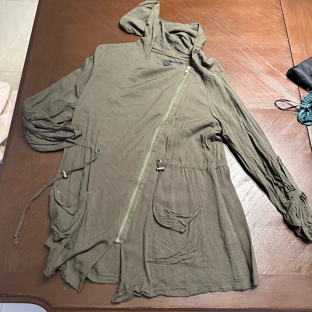 Forever 21 Khaki Women's Utility Jacket